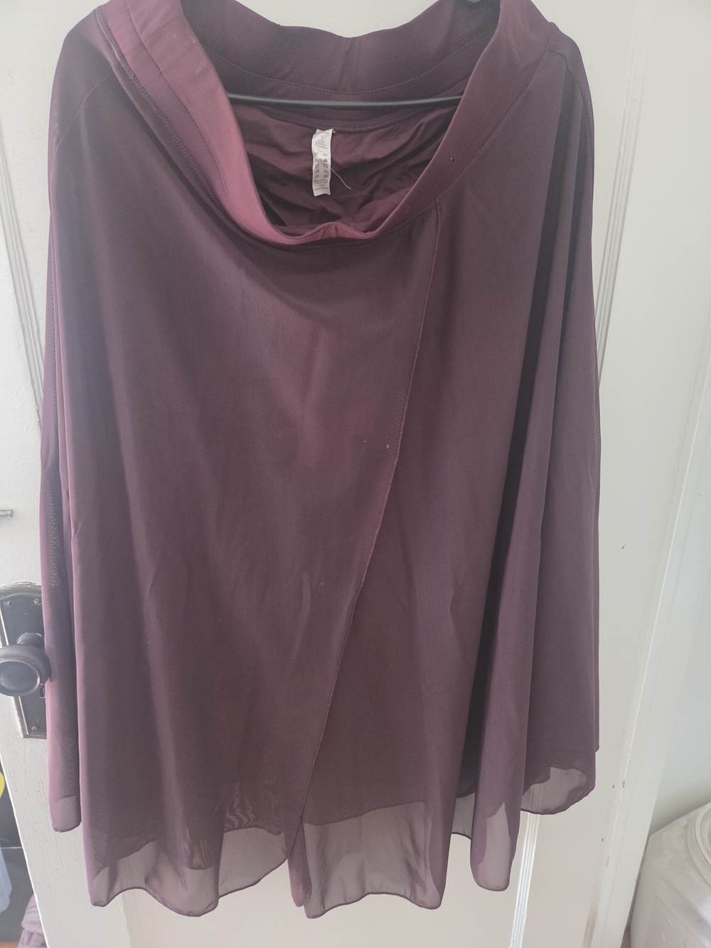 Women's Wine Chiffon And Green Chiffon Wrap Skirts
